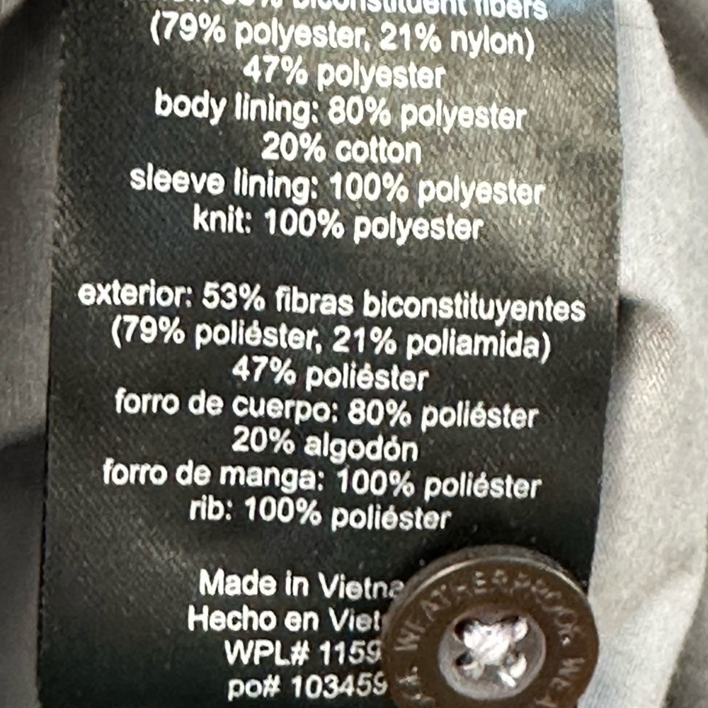 Weatherproof Men's Zip Front Golf Windbreaker Jacket - Fog / Grey - size Medium - Picture 6 of 8
